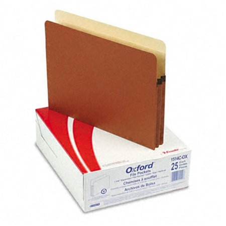 ESSELTE PENDAFLEX CORPORATION Esselte Pendaflex 1514COX 1 3/4   Expansion File Pocket  Manila/Red Fiber  Letter  25/Box 1514COX